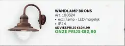 Zelfbouwmarkt Wandlamp brons aanbieding