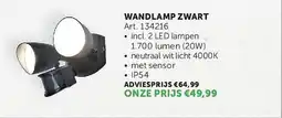 Zelfbouwmarkt Wandlamp zwart aanbieding