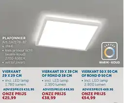 Zelfbouwmarkt Plafonnier vierkant aanbieding