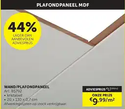 Zelfbouwmarkt Wand/plafondpaneel aanbieding