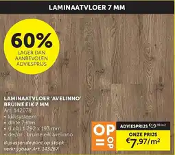 Zelfbouwmarkt Laminaatvloer avelinno bruine eik aanbieding