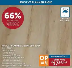 Zelfbouwmarkt PVC/LVT planken eik natuur aanbieding