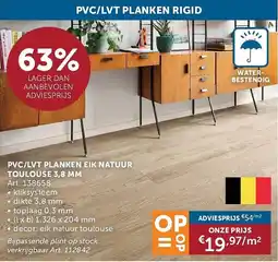 Zelfbouwmarkt PVC/LVT planken eik natuur toulouse aanbieding