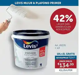 Zelfbouwmarkt Levis muur & plafond primer aanbieding