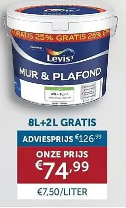 Zelfbouwmarkt Levis muur en plafondverf aanbieding