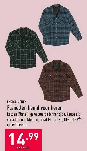 Flanellen hemd voor heren