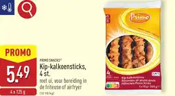 ALDI Primo snacks Kip-kalkoensticks aanbieding