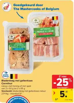Carrefour Bladerdeeg met geitenkaas Carrefour aanbieding