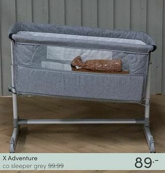 Baby & Tiener X adventure co sleeper grey aanbieding