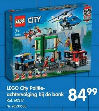 Lego city politieachtervolging bij de bank