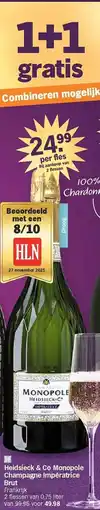 Albert Heijn Heidsieck & Co Monopole Champagne Impératrice Brut aanbieding
