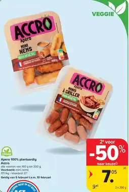 Carrefour Apero 100% plantaardig Accro aanbieding