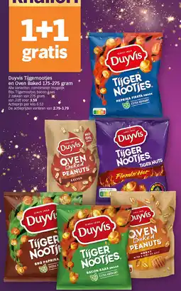 Albert Heijn Duyvis Tijgernootjes en Oven Baked 175 - 275 gram aanbieding