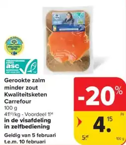 Carrefour Gerookte zalm minder zout Kwaliteitsketen Carrefour aanbieding