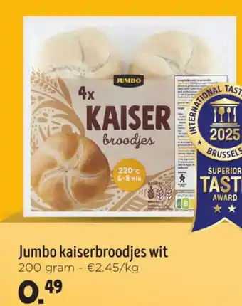 Jumbo Jumbo kaiserbroodjes wit aanbieding