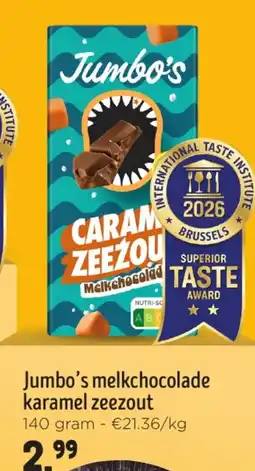 Jumbo Jumbo's melkchocolade karamel zeezout aanbieding