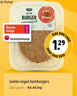 Jumbo Jumbo vegan hamburgers aanbieding