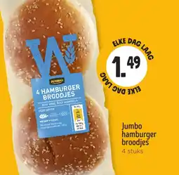 Jumbo Jumbo hamburger broodjes aanbieding