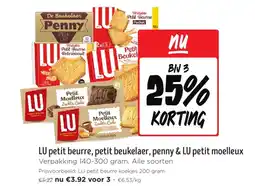 Jumbo LU petit beurre, petit beukelaer, penny & LU petit moelleux aanbieding