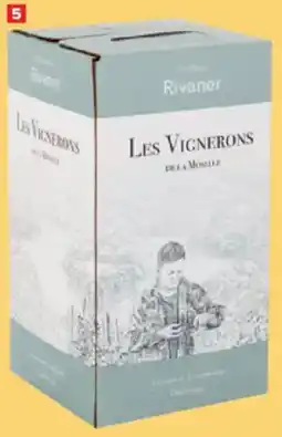 Carrefour Luxemburg Moezel Les Vignerons Rivaner aanbieding