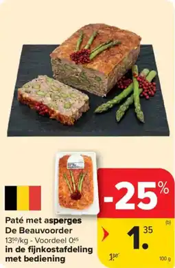 Carrefour Paté met asperges De Beauvoorder aanbieding