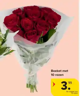 Carrefour Boeket met 10 rozen aanbieding