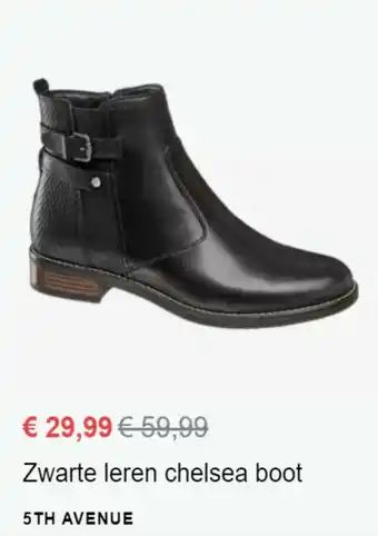 Zwarte leren chelsea boot