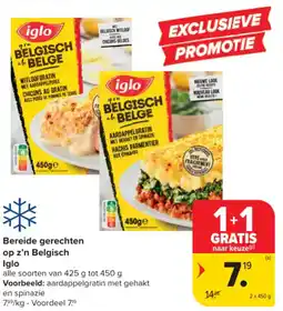 Carrefour Bereide gerechten op z'n Belgisch Iglo aanbieding
