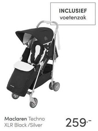 Baby & Tiener Maclaren techno xlr black -silver aanbieding