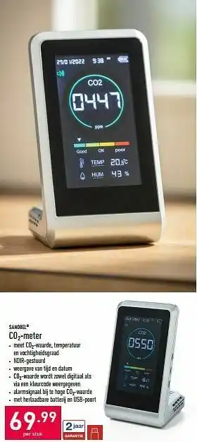 ALDI Sanobel co2-meter aanbieding