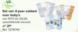 Carrefour Set van 4 paar sokken voor baby's aanbieding