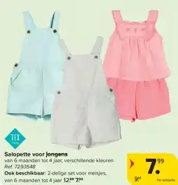 Carrefour Tex baby Salopette voor jongens aanbieding