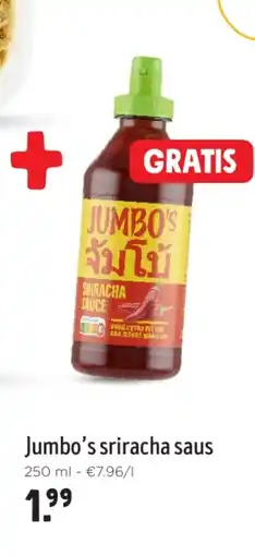 Jumbo Jumbo's sriracha saus aanbieding