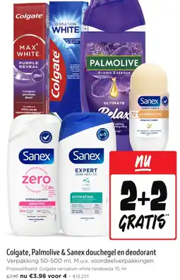 Jumbo Colgate, Palmolive & Sanex douchegel en deodorant aanbieding