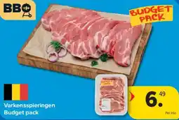 Carrefour Varkensspieringen Budget pack aanbieding