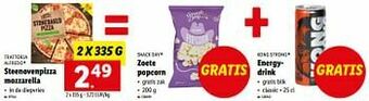 Lidl Steenovenpizza mozzarella aanbieding