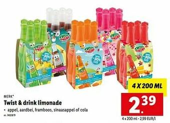 Lidl Twist + drink limonade aanbieding