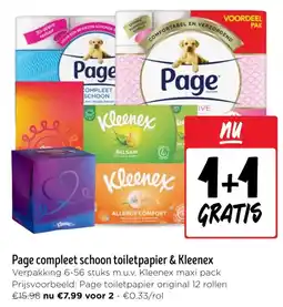 Jumbo Page compleet schoon toiletpapier & Kleenex aanbieding