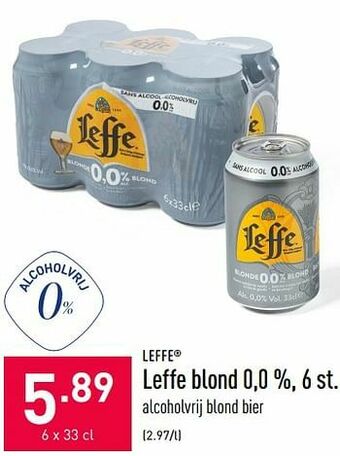 ALDI Leffe blond 0,0 % aanbieding