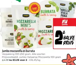 Jumbo Jumbo mozzarella en burrata aanbieding