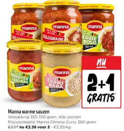 Jumbo Manna warme sauzen aanbieding
