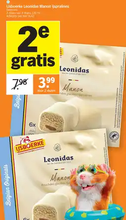 Albert Heijn IJsboerke Leonidas Manon ijspralines aanbieding