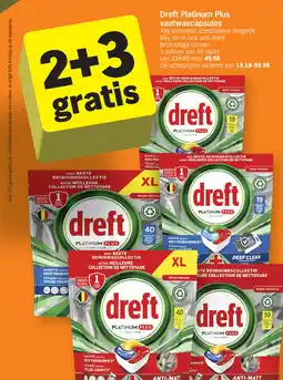 Albert Heijn Dreft Platinum Plus vaatwascapsules aanbieding