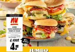 Jumbo JUMBO VERSE HAMBURGER RUNDS OF VEGAN aanbieding