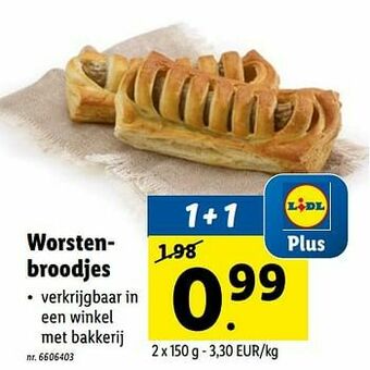 Lidl Worstenbroodjes aanbieding