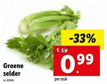 Lidl Groene selder aanbieding