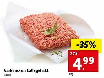 Lidl Varkens- en kalfsgehakt aanbieding