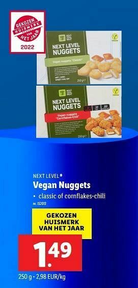 Lidl Vegan nuggets aanbieding