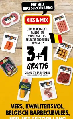 Jumbo JUMBO BELGISCH RUNDS-EN VARKENSVLEES, SELECTIE GROENTEN EN VEGGIE* aanbieding
