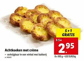 Lidl Achtkoeken met crème aanbieding
